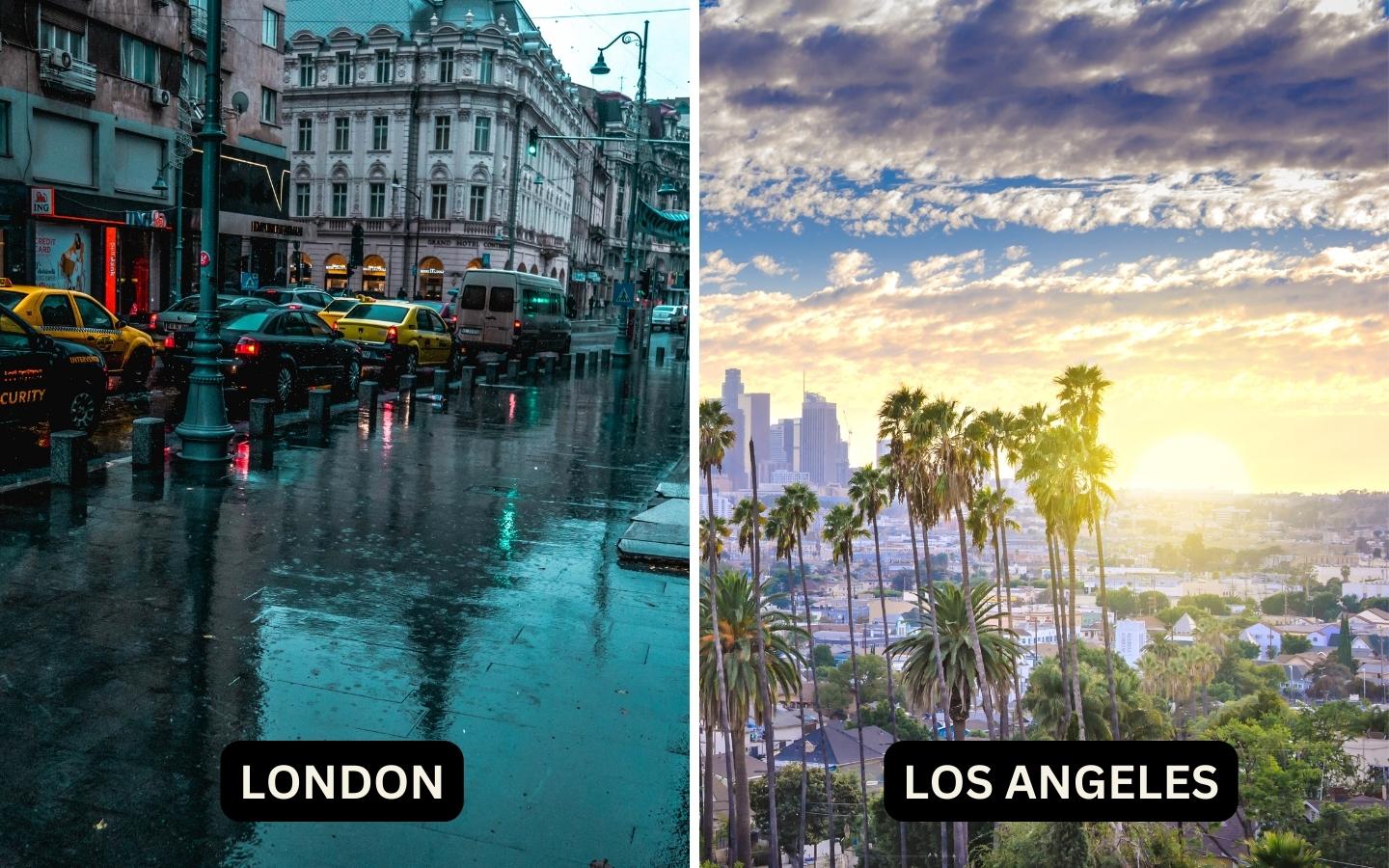 London Vs Los Angeles weather